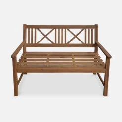 Banc En Bois 3 Places -Maison Meubles ACBENCHNAT 02