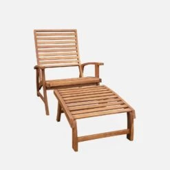 Chaise Avec Repose-pied Bois (lot De 2) 9 Chaise Avec Repose-pied Bois (lot De 2) -Maison Meubles ACRLXFTBGX2 05