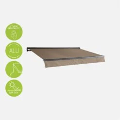 Store Banne Manuel 3x2m Couleur : Taupe -Maison Meubles AWM3X2SCBN 01bis