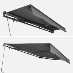 Store Banne Manuel 4x2,5m Couleur : Gris -Maison Meubles AWM4X25KDGY 03