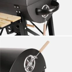 Barbecue Smoker Américain Charbon 7 Barbecue Smoker Américain Charbon -Maison Meubles BBQ8040BK 03