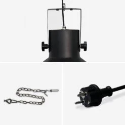 Parasol Chauffant électrique 1500W -Maison Meubles EHH1500LAPBK 05