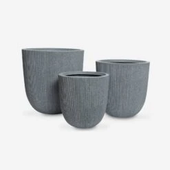 Cache-pots Plastique (lot De 3) Couleur : Gris Foncé 8 Cache-pots Plastique (lot De 3) Couleur : Gris Foncé -Maison Meubles FPPLX3AT 01
