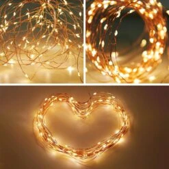 Guirlande LED Solaire Intérieure/extérieur, Fil De Cuivre -Maison Meubles GARSOLIO400YEL 03