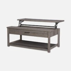 Table Basse Effet Bois, 1 Tiroir -Maison Meubles ICTBL110GY 03
