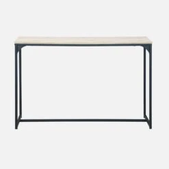 Console Métal Et Effet Bois Couleur : Noir -Maison Meubles ILFCT120BN 02