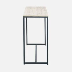 Console Métal Et Effet Bois Couleur : Noir -Maison Meubles ILFCT120BN 03