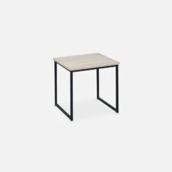 Table Basse Gigogne Encastrable Métal Et Effet Bois (lot De 2) -Maison Meubles ILFCTLX2BN 04