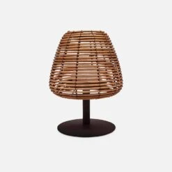 Lampe LED Nomade Sans Fil Intérieur/extérieur, En Rotin -Maison Meubles ILUMPAL25ROT 01