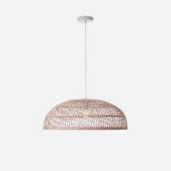 Suspension En Rotin Naturel Ø60cm -Maison Meubles ILUMPAN60ROT 01