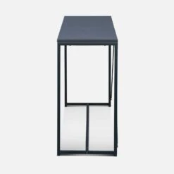 Console Métal Avec Barre De Renfort -Maison Meubles INDUCOT120BK 03