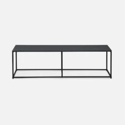 Meuble TV Industriel Métal Avec Barre De Renfort 140 Cm -Maison Meubles INDUTV140BK 02