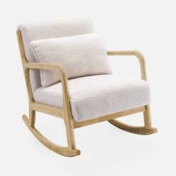 Rocking Chair Scandinave Bouclettes -Maison Meubles IRACSCABOUCL 01