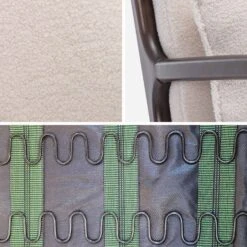 Rocking Chair Scandinave Bouclettes Et Bois D'hévéa Teinté Wengé -Maison Meubles IRACSCADWLBOUCL 04