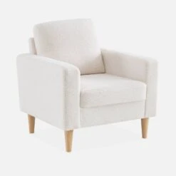 Fauteuil Scandinave à Bouclettes -Maison Meubles ISOF1BOUCL 01