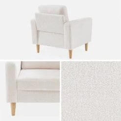 Fauteuil Scandinave à Bouclettes -Maison Meubles ISOF1BOUCL 03