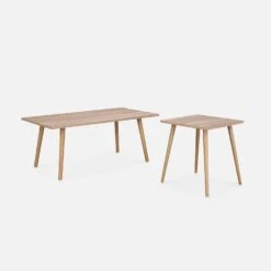 Table Basse Effet Bois (lot De 2) -Maison Meubles ISTABLX2NAT 01