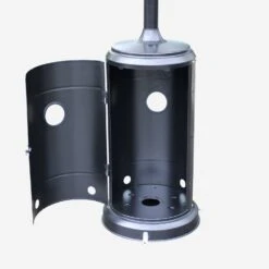 Parasol Chauffant Gaz 12,5kW Avec Housse De Protection Couleur : Noir -Maison Meubles PC1204HCBK 05