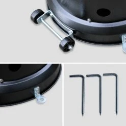 Parasol Chauffant Gaz 12,5kW Avec Housse De Protection Couleur : Noir -Maison Meubles PC1204HCBK 06