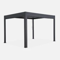 Pergola Bioclimatique 3x4m + Store 4m 7 Pergola Bioclimatique 3x4m + Store 4m -Maison Meubles PGBC3X4R4AT 03