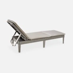 Bain De Soleil Imitation Rotin Multi Positions (lot De 2) Couleur : Cappuccino -Maison Meubles PLKLOUNGECPSDX2 03