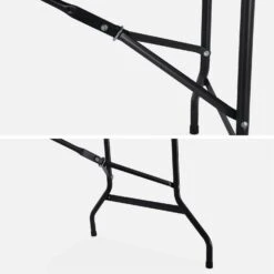 Tables De Réception Pliable Plastique (lot De 2) Couleur : Gris Foncé -Maison Meubles RECPL180X70X2DG 03