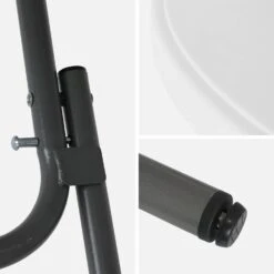 Table Mange Debout Pliable Avec Housse De Protection (lot De 2) Couleur : Noir -Maison Meubles RECPL80X2BKCOV 03