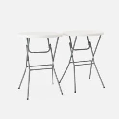 Table Mange Debout Pliable (lot De 2) -Maison Meubles RECPL80X2 01