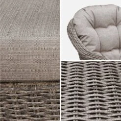 Fauteuil De Jardin Résine Tressée Ronde (lot De2) -Maison Meubles RWH2CHRGY 03