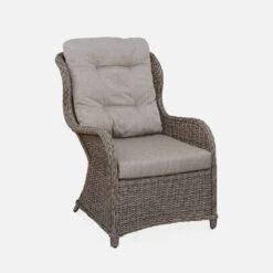 Fauteuil De Jardin Avec Repose Pieds Résine Tressée Ronde (lot De 2) 10 Fauteuil De Jardin Avec Repose Pieds Résine Tressée Ronde (lot De 2) -Maison Meubles RWH2KINGGY 02