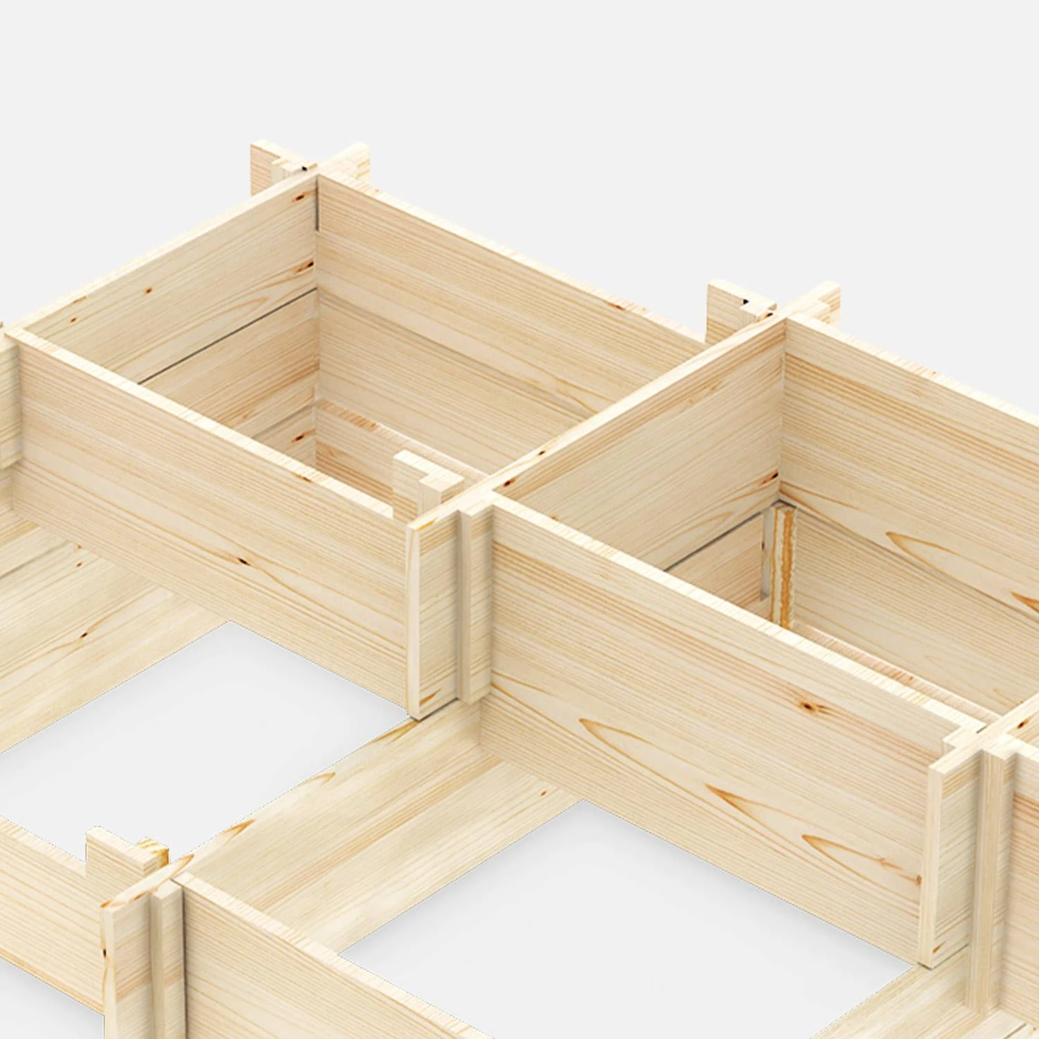 Carré Potager En Bois, 5 étages Et 5 Compartiments 2 Carré Potager En Bois, 5 étages Et 5 Compartiments – Image 2