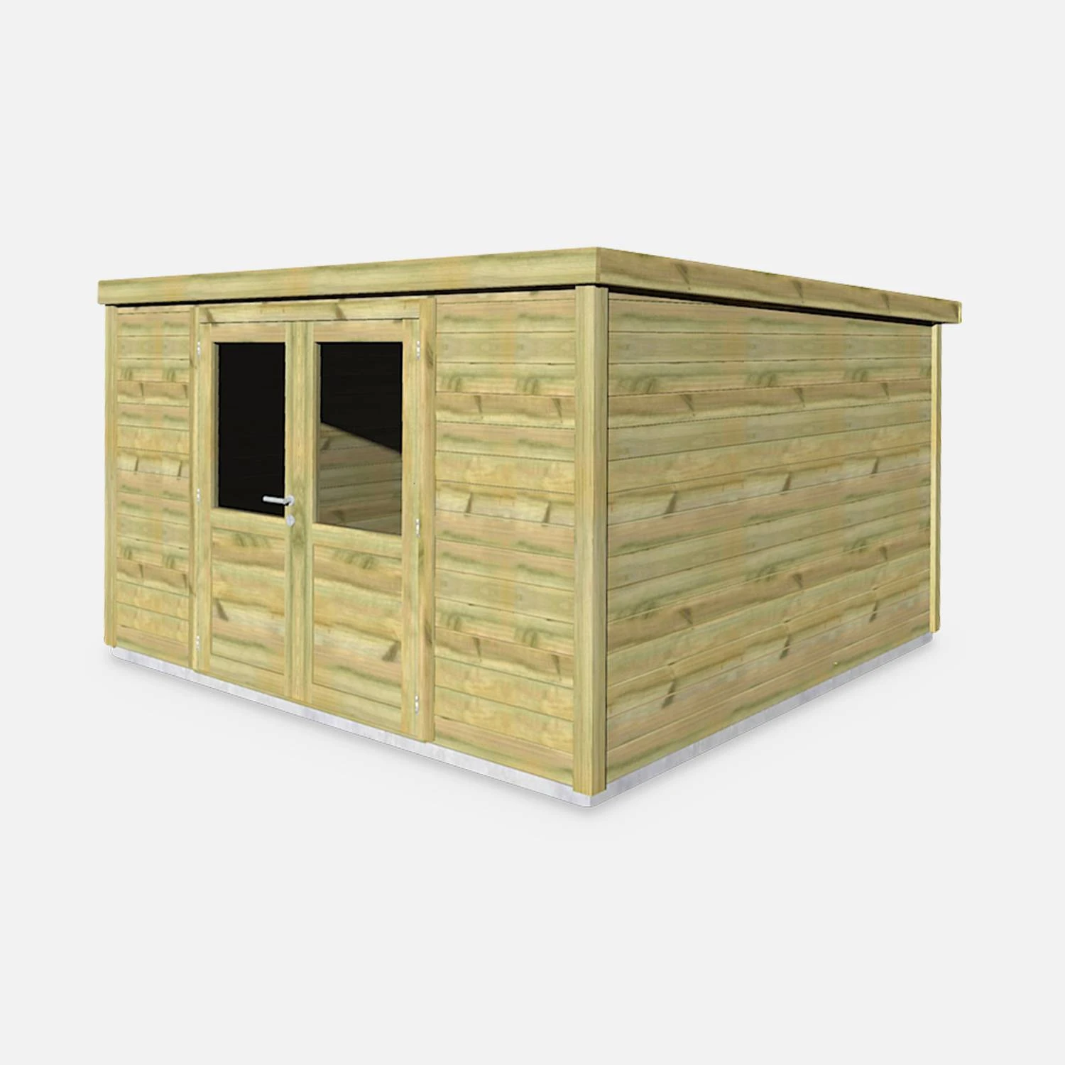 Abri De Jardin Bois 13m², Sapin Du Nord Traité Autoclave Ep.27mm 3 Abri De Jardin Bois 13m², Sapin Du Nord Traité Autoclave Ep.27mm – Image 3