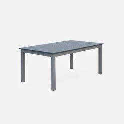 Table De Jardin Extensible Aluminium 8 Places Couleur : Gris -Maison Meubles XTSAF245TBLAT 03