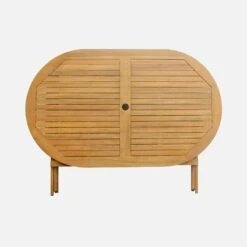 Table De Jardin Pliable Bois Ovale, 6 Chaises -Maison Meubles ac150o6 18a4e419bd2661613bd7fe920a7198fd