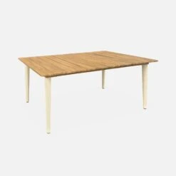 Table De Jardin Bois Et Métal 6 Places Couleur : Ivoire -Maison Meubles ackd150rivo a522f5059ac83fcf96703be1fda8f887