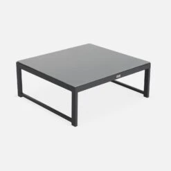 Salon De Jardin D'angle Aluminium 5 Places Couleur : Anthracite / Taupe -Maison Meubles af3004atbn 14a3060d3d8e3fc348f046acb65a7b99