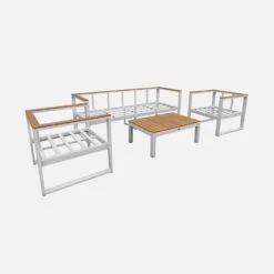 Salon De Jardin Bois Et Aluminium 5 Places Couleur : Beige 14 Salon De Jardin Bois Et Aluminium 5 Places Couleur : Beige -Maison Meubles afec3101whbg 74eb7cf8a62a27a60871acf45d7b0e0b