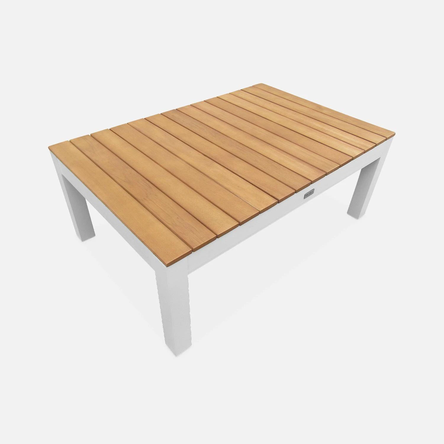 Salon De Jardin Bois Et Aluminium 5 Places Couleur : Beige 6 Salon De Jardin Bois Et Aluminium 5 Places Couleur : Beige – Image 6
