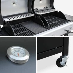 Barbecue Gaz 3 En 1, 3 Brûleurs Dont 1 Feu Latéral 14 Barbecue Gaz 3 En 1, 3 Brûleurs Dont 1 Feu Latéral -Maison Meubles bbq2302in1sb 023e85a4b6010d9ffb647ce1eca11347