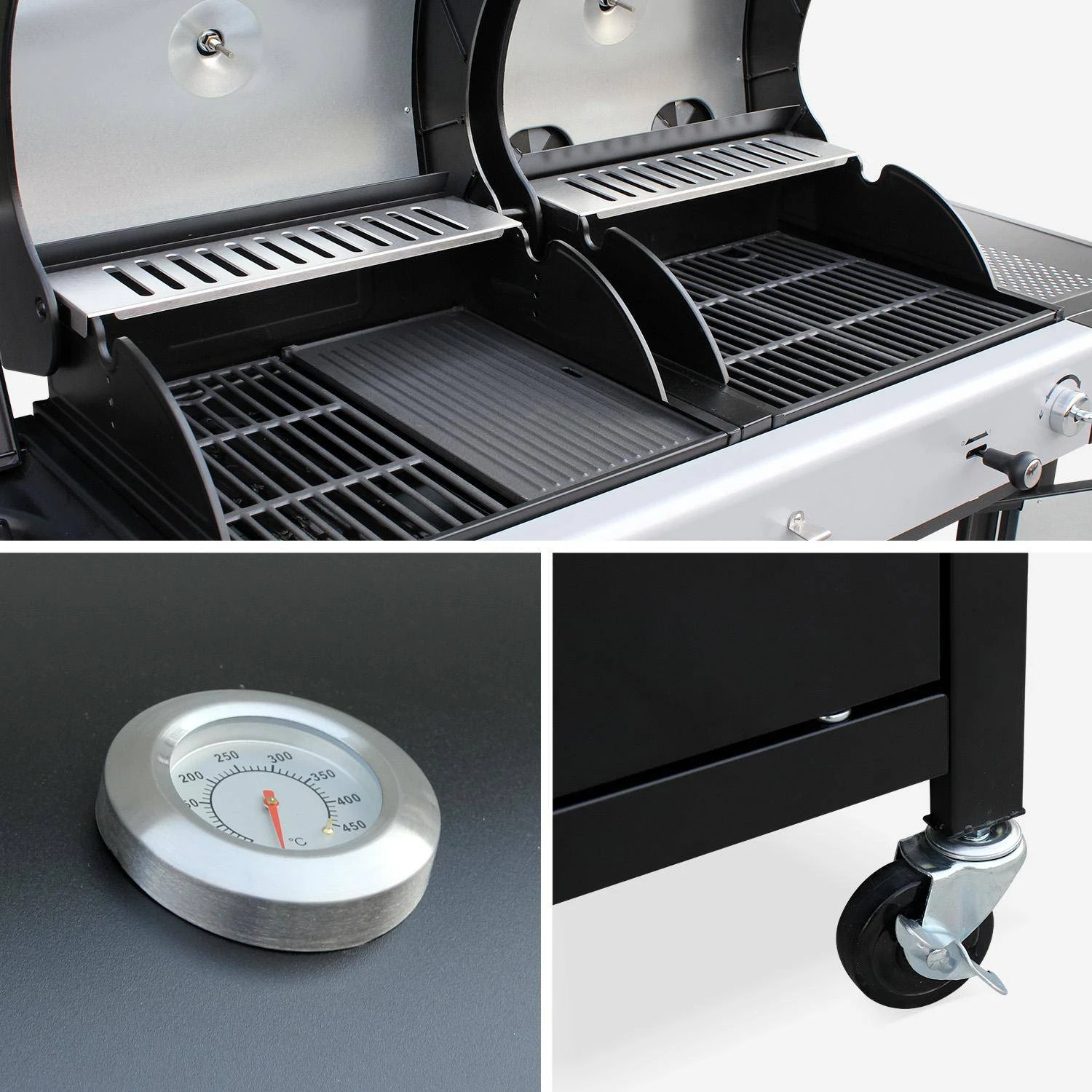 Barbecue Gaz 3 En 1, 3 Brûleurs Dont 1 Feu Latéral 7 Barbecue Gaz 3 En 1, 3 Brûleurs Dont 1 Feu Latéral – Image 7