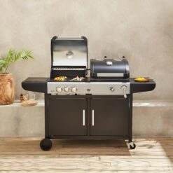 Barbecue Gaz 3 En 1, 3 Brûleurs Dont 1 Feu Latéral 10 Barbecue Gaz 3 En 1, 3 Brûleurs Dont 1 Feu Latéral -Maison Meubles bbq2302in1sb 3d21736bf29df0f6033c4bef2d9e2301
