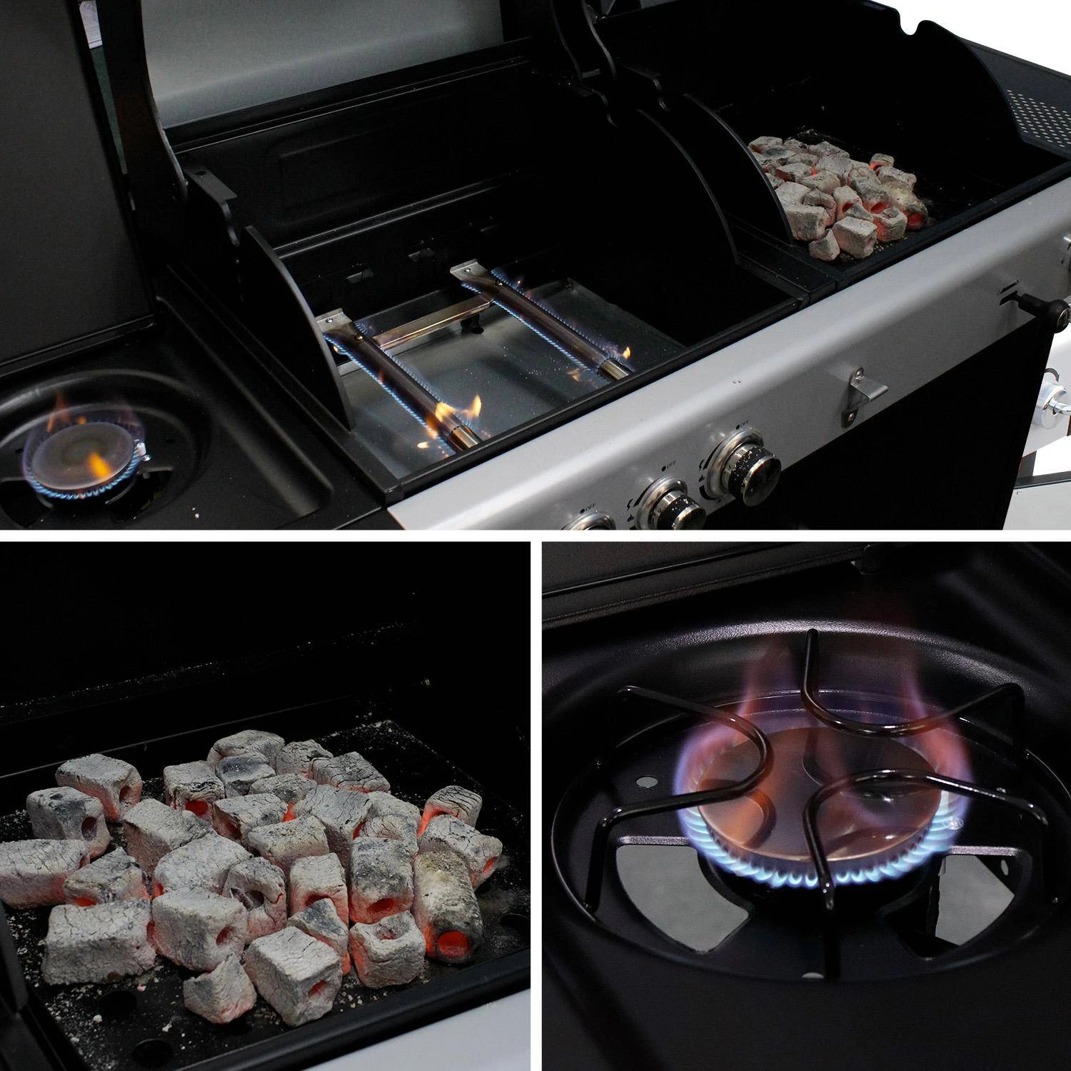Barbecue Gaz 3 En 1, 3 Brûleurs Dont 1 Feu Latéral 8 Barbecue Gaz 3 En 1, 3 Brûleurs Dont 1 Feu Latéral – Image 8