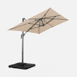 Parasol Déporté Rectangulaire 2x3m Couleur : Beige 9 Parasol Déporté Rectangulaire 2x3m Couleur : Beige -Maison Meubles cdukd2x3bg 2181549bda6be66619585b8980ad5313