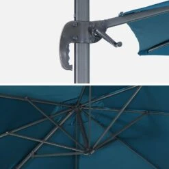 Parasol Déporté Rond Ø 350cm Couleur : Bleu Canard -Maison Meubles cdukd350bd 2802504bcd6d83ecc8caeec8db397af5