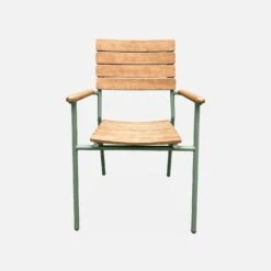 Chaise De Jardin Bois Et Aluminium, Empilables (lot De 2) -Maison Meubles ecarmseggyx2 5fb1fe353feb1e571e2cfd322dc6238e