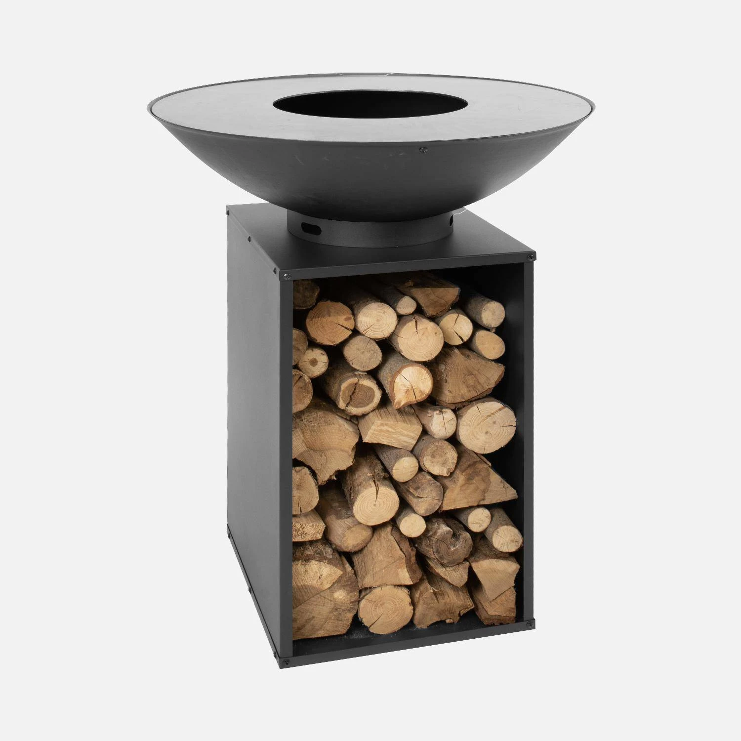 Braséro Barbecue Ø80cm, Planche De Cuisson, Stockage Bois Et Housse 2 Braséro Barbecue Ø80cm, Planche De Cuisson, Stockage Bois Et Housse – Image 2