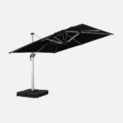 Parasol Déporté Carrée 3x3m Couleur : Noir 8 Parasol Déporté Carrée 3x3m Couleur : Noir -Maison Meubles hdu3x3bk 03e78512ffc4af94e178f309b0b383a3