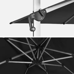 Parasol Déporté Carré 4x4m Couleur : Anthracite -Maison Meubles hdu4x4dkgy 63dd8aaaa25d74a068d694e1da4efbc9