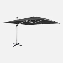 Parasol Déporté Carré 4x4m Couleur : Anthracite -Maison Meubles hdu4x4dkgy d986dbd539c7d8ca7104aa7ffef0ef87