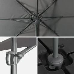 Parasol Déporté Carré 2,5x2,5m 9 Parasol Déporté Carré 2,5x2,5m -Maison Meubles huflat25x25gy 78214c03c1a94e2070b58e0dc9e6309c